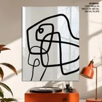 Abstract line drawing figure