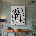 Abstract line drawing figure