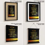 Casting all your care upon him - 1 Peter 5:7, Bible verse, Framed wall art