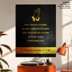 Pray without ceasing - 1 Thessalonians 5:17-18, Bible verse, Framed wall art