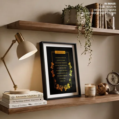 if my people which are called by my name - 2 Chronicles 7:14, Bible verse, Framed wall art