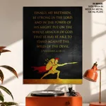 Be strong in the lord, Bible verse, Framed wall art