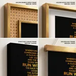 Run with patience, Bible verse, Framed wall art