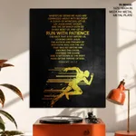 Run with patience, Bible verse, Framed wall art