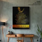 They shall run, and not to be weary; and they shall walk, and not faint - Isaiah 40:28-31, Bible verse, Framed wall art