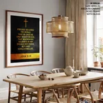 For god so loved the world - John 3:16, Bible verse, Framed wall art