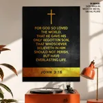 For god so loved the world - John 3:16, Bible verse, Framed wall art
