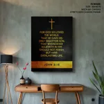 For god so loved the world - John 3:16, Bible verse, Framed wall art