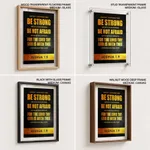 Be strong and of a good courage - Joshua 1:9, Bible verse, Framed wall art