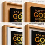 For with god nothing shall be impossible - Luke 1:37, Bible verse, Framed wall art