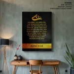 For verily I say unto you - Mark 11:23, Bible verse, Framed wall art