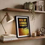 Rise up and build - Nehemiah 2:18, Bible verse, Framed wall art