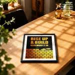 Rise up and build - Nehemiah 2:18, Bible verse, Framed wall art