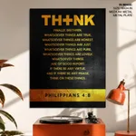 Whatsoever things are true - Philippians 4:8, Bible verse, Framed wall art