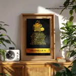 Honour the lord with thy substance - Proverbs 3:9-10, Bible verse, Framed wall art