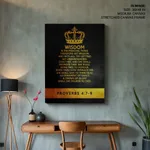Wisdom is the principal things - Proverbs 4:7-9, Bible verse, Framed wall art