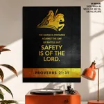 The horse is prepared against the day of battle - Proverbs 21:31, Bible verse, Framed wall art