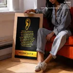 Bow down thine ear - Proverbs 22:17-19, Bible verse, Framed wall art
