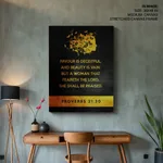 Favour is deceitful - Proverbs 31:30, Bible verse, Framed wall art