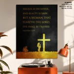 Favour is deceitful and beauty is vain - Proverbs 31:30, Bible verse, Framed wall art