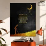 When is consider thy heavens - Psalm 8:3-4, Bible verse, Framed wall art