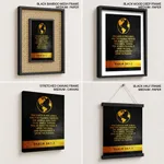 The earth is the lord's - Psalm 24:1-2, Bible verse, Framed wall art