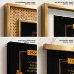 O taste and see that the lord is good - Psalm 34:8-10, Bible verse, Framed wall art