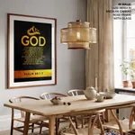 God is our refuge and strength - Psalm 46:1-3, Bible verse, Framed wall art