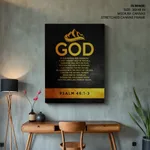 God is our refuge and strength - Psalm 46:1-3, Bible verse, Framed wall art