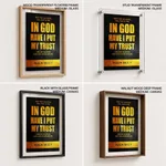 In god have I put my trust - Psalm 56:3, 11, Bible verse, Framed wall art