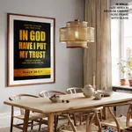 In god have I put my trust - Psalm 56:3, 11, Bible verse, Framed wall art