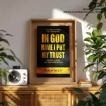 In god have I put my trust - Psalm 56:3, 11, Bible verse, Framed wall art