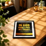 In god have I put my trust - Psalm 56:3, 11, Bible verse, Framed wall art
