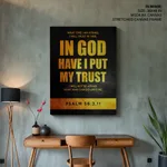In god have I put my trust - Psalm 56:3, 11, Bible verse, Framed wall art