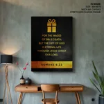 For the wages of sin is death - Romans 6:23, Bible verse, Framed wall art