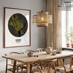 Circle poster yellow map of Yangon