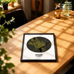 Circle poster yellow map of Yangon