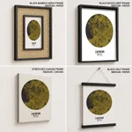 Circle poster yellow map of Zapopan
