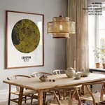 Circle poster yellow map of Zapopan
