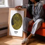 Circle poster yellow map of Zapopan