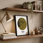 Circle poster yellow map of Zapopan