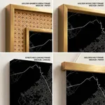 Strip below poster black map of Ajmer