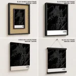 Strip below poster black map of Ajmer