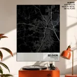 Strip below poster black map of Belgaum