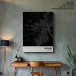Strip below poster black map of Belgaum