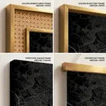 Strip below poster black map of Belo Horizonte