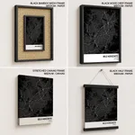 Strip below poster black map of Belo Horizonte