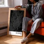 Strip below poster black map of Belo Horizonte