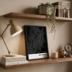 Strip below poster black map of Belo Horizonte
