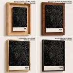 Strip below poster black map of Bogor